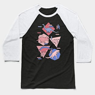 Nineties Dinosaurs Rose Baseball T-Shirt